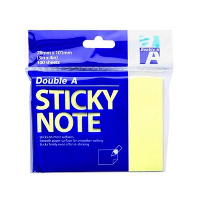 Giấy Note DoubleA 3x4 vàng